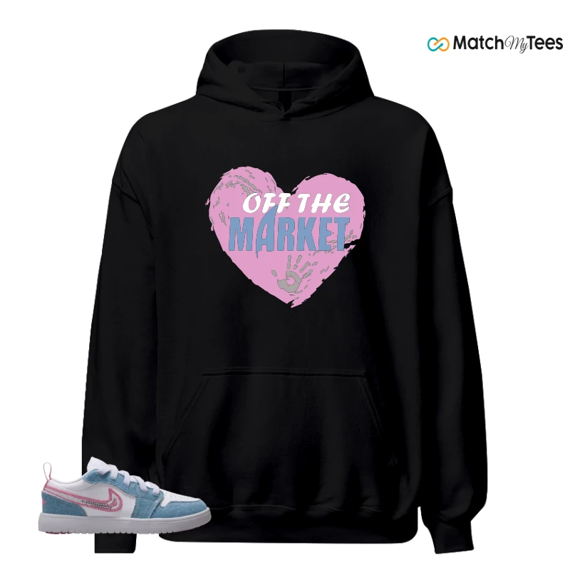 NIKE AIR JORDAN 1 LOW GS DENIM SEQUIN SNEAKER Matching Tees hoodie
