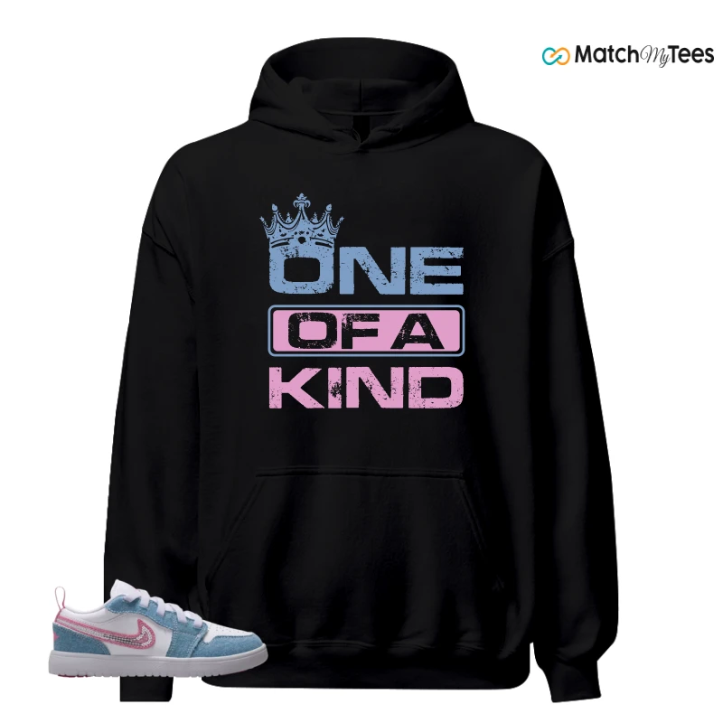 NIKE AIR JORDAN 1 LOW GS DENIM SEQUIN SNEAKER Matching Tees hoodie