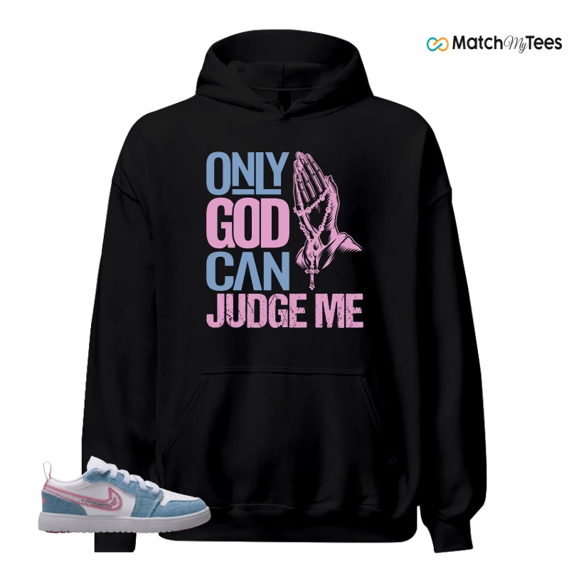 NIKE AIR JORDAN 1 LOW GS DENIM SEQUIN SNEAKER Matching Tees hoodie