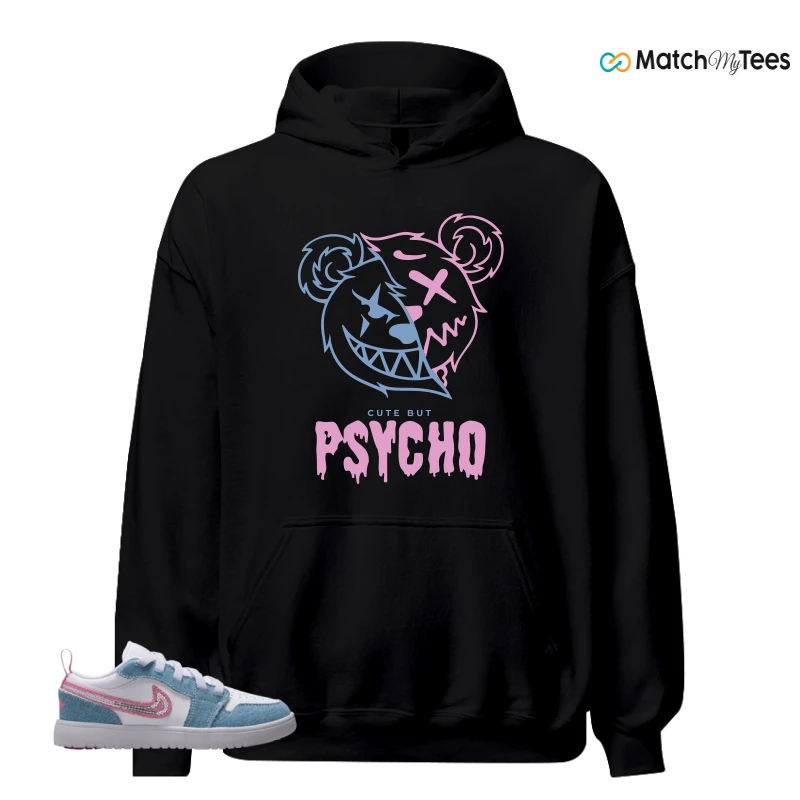 NIKE AIR JORDAN 1 LOW GS DENIM SEQUIN SNEAKER Matching Tees hoodie