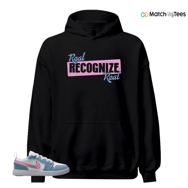 NIKE AIR JORDAN 1 LOW GS DENIM SEQUIN SNEAKER Matching Tees hoodie