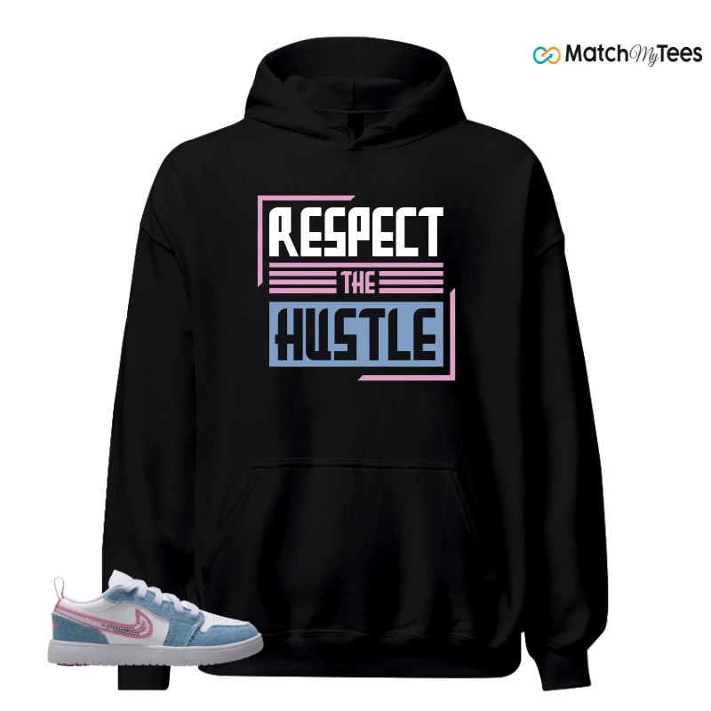 NIKE AIR JORDAN 1 LOW GS DENIM SEQUIN SNEAKER Matching Tees hoodie