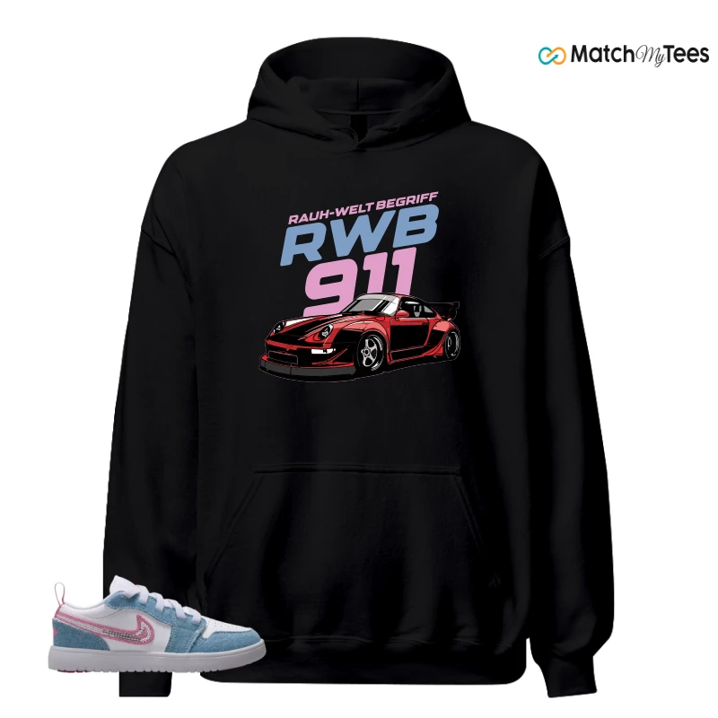 NIKE AIR JORDAN 1 LOW GS DENIM SEQUIN SNEAKER Matching Tees hoodie