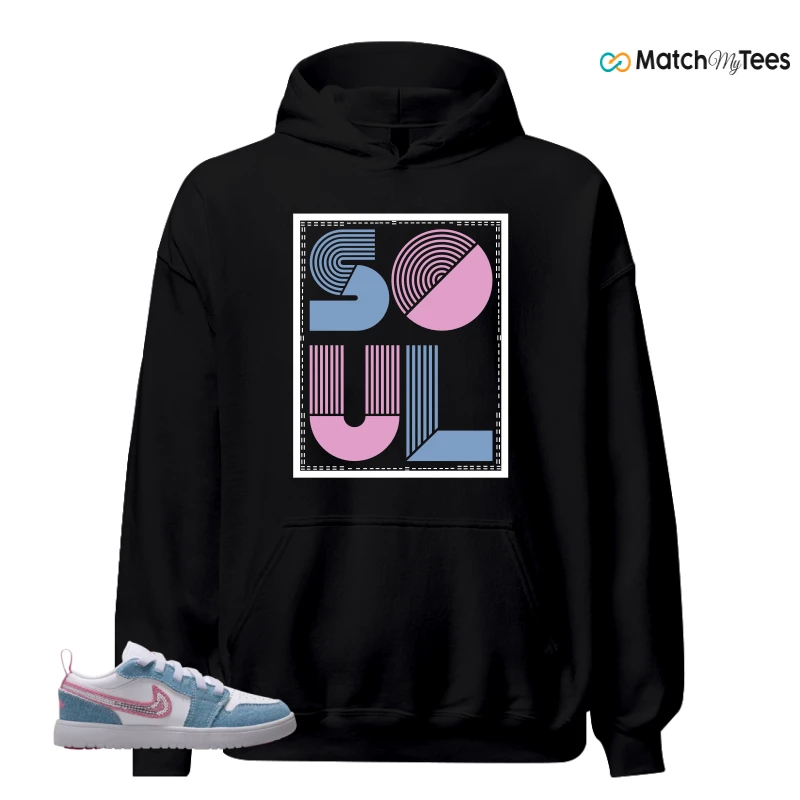 NIKE AIR JORDAN 1 LOW GS DENIM SEQUIN SNEAKER Matching Tees hoodie