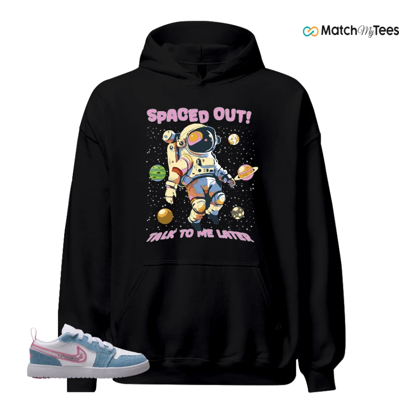 NIKE AIR JORDAN 1 LOW GS DENIM SEQUIN SNEAKER Matching Tees hoodie