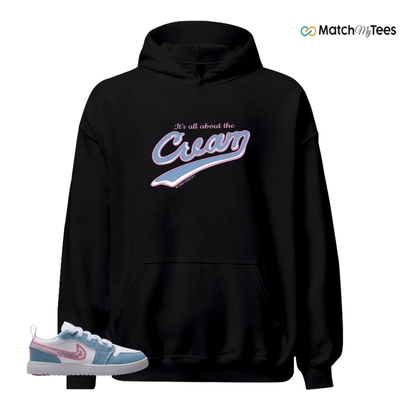 NIKE AIR JORDAN 1 LOW GS DENIM SEQUIN SNEAKER Matching Tees hoodie