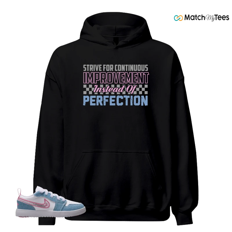 NIKE AIR JORDAN 1 LOW GS DENIM SEQUIN SNEAKER Matching Tees hoodie