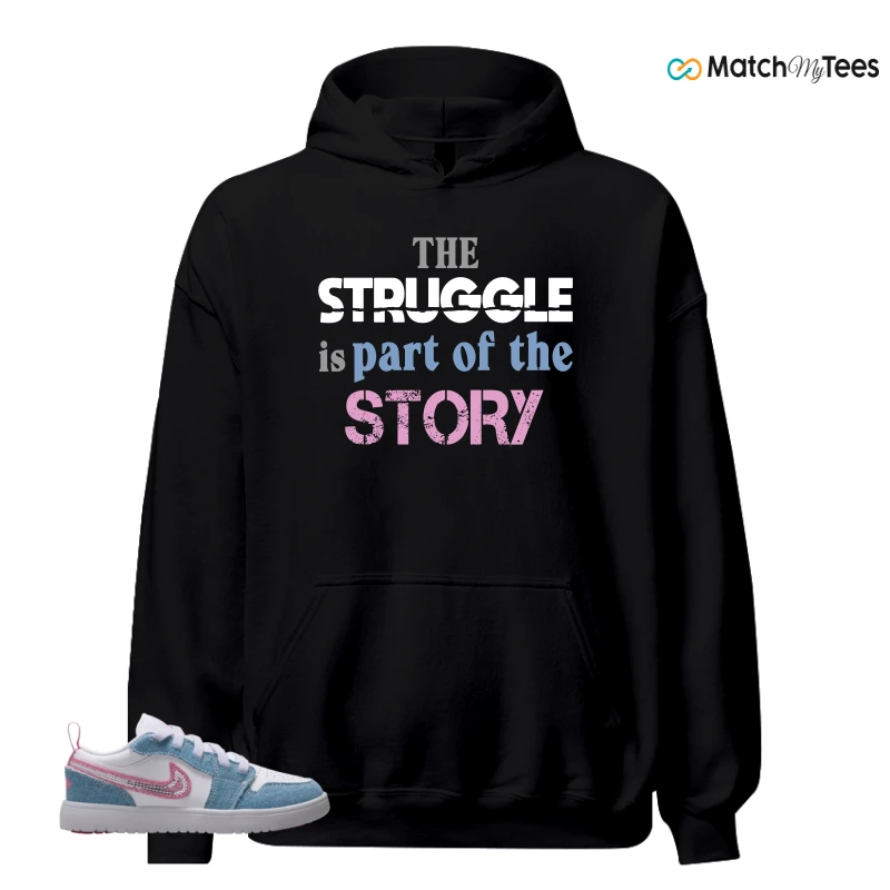 NIKE AIR JORDAN 1 LOW GS DENIM SEQUIN SNEAKER Matching Tees hoodie
