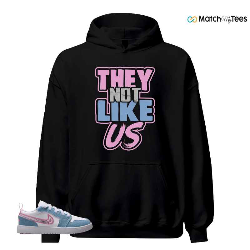 NIKE AIR JORDAN 1 LOW GS DENIM SEQUIN SNEAKER Matching Tees hoodie