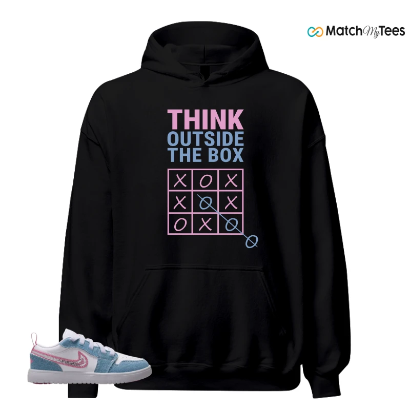 NIKE AIR JORDAN 1 LOW GS DENIM SEQUIN SNEAKER Matching Tees hoodie