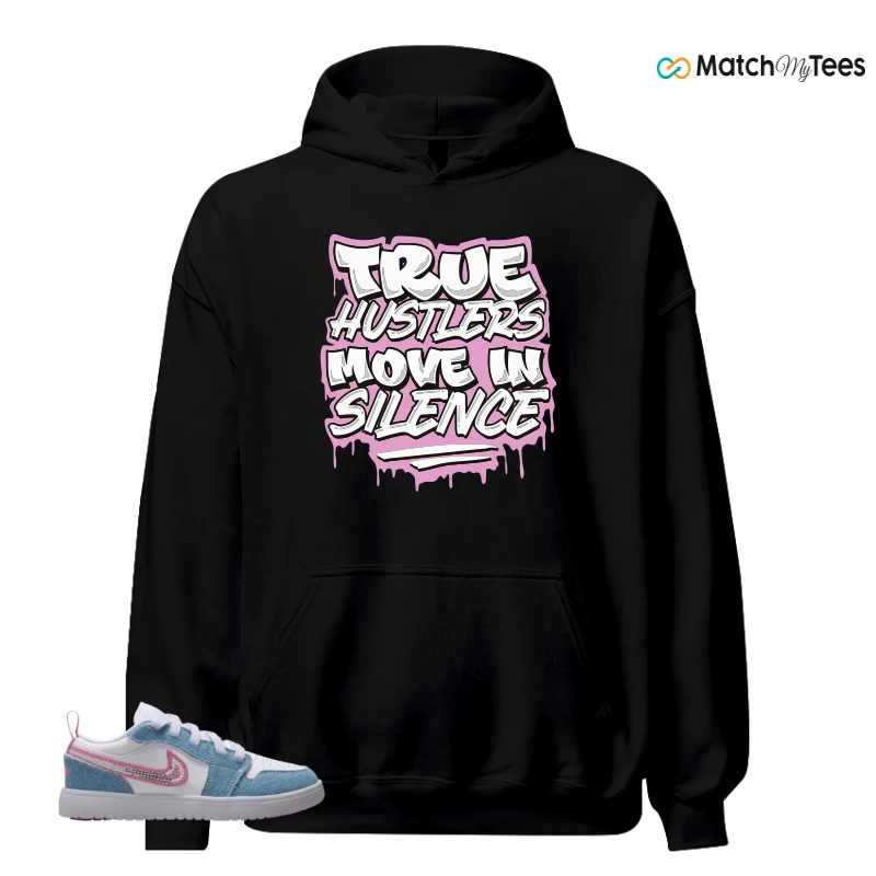 NIKE AIR JORDAN 1 LOW GS DENIM SEQUIN SNEAKER Matching Tees hoodie