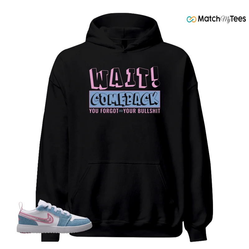 NIKE AIR JORDAN 1 LOW GS DENIM SEQUIN SNEAKER Matching Tees hoodie