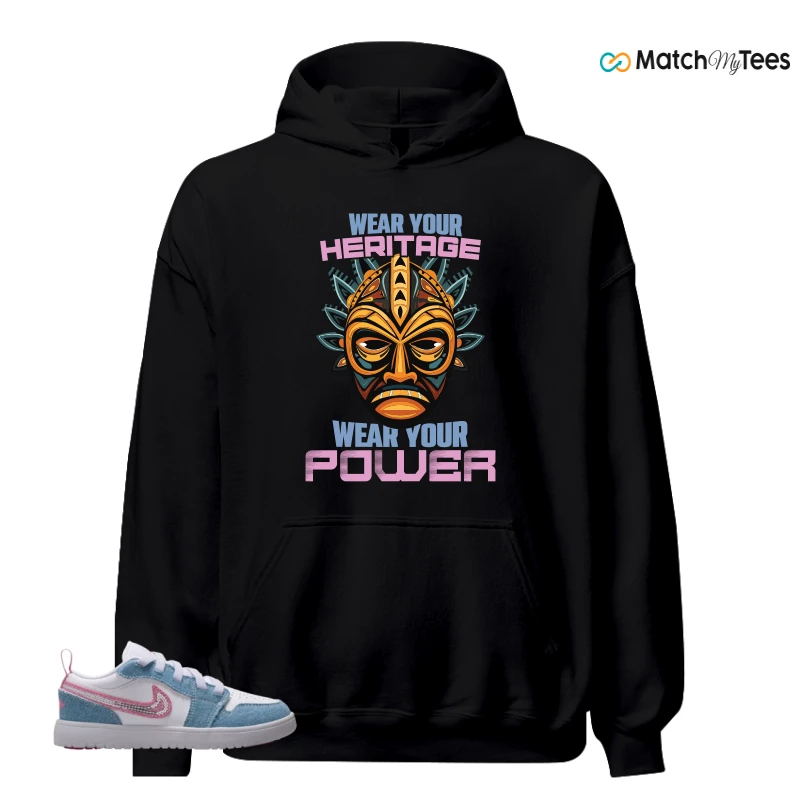 NIKE AIR JORDAN 1 LOW GS DENIM SEQUIN SNEAKER Matching Tees hoodie