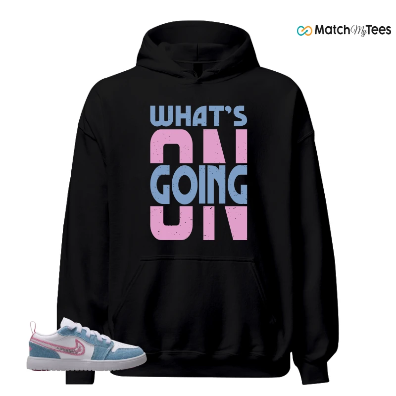 NIKE AIR JORDAN 1 LOW GS DENIM SEQUIN SNEAKER Matching Tees hoodie