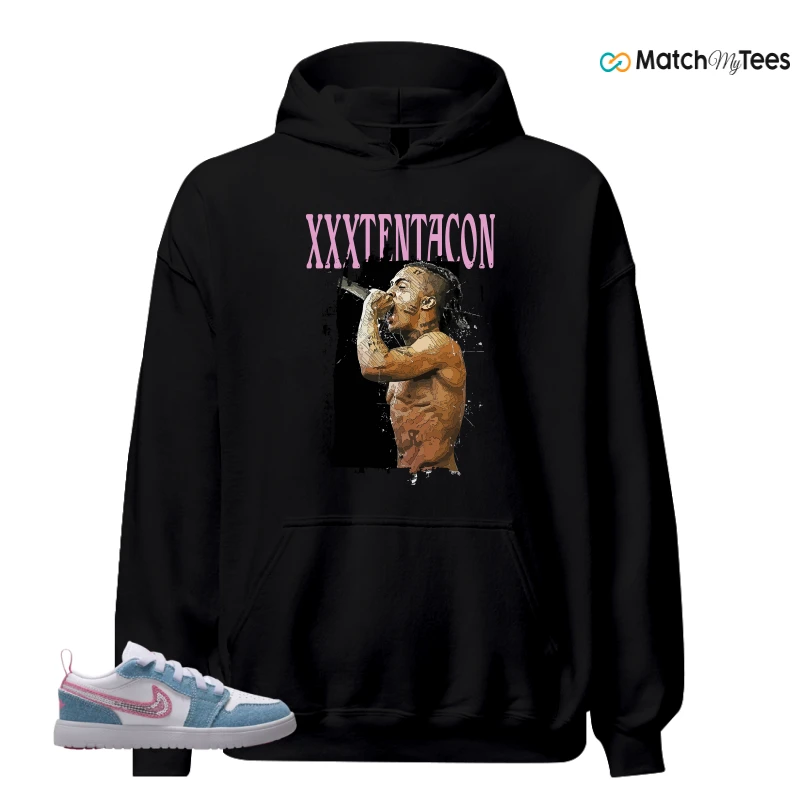 NIKE AIR JORDAN 1 LOW GS DENIM SEQUIN SNEAKER Matching Tees hoodie