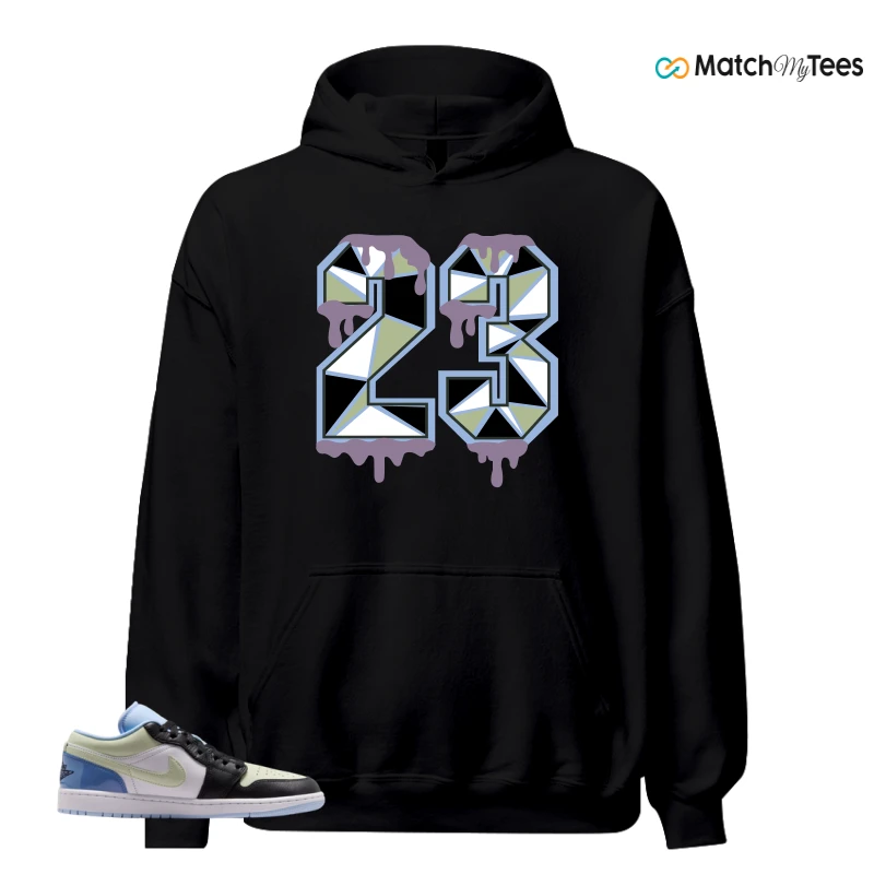 NIKE AIR JORDAN 1 LOW MISMATCHED PATENT SNEAKER Matching Tees hoodie