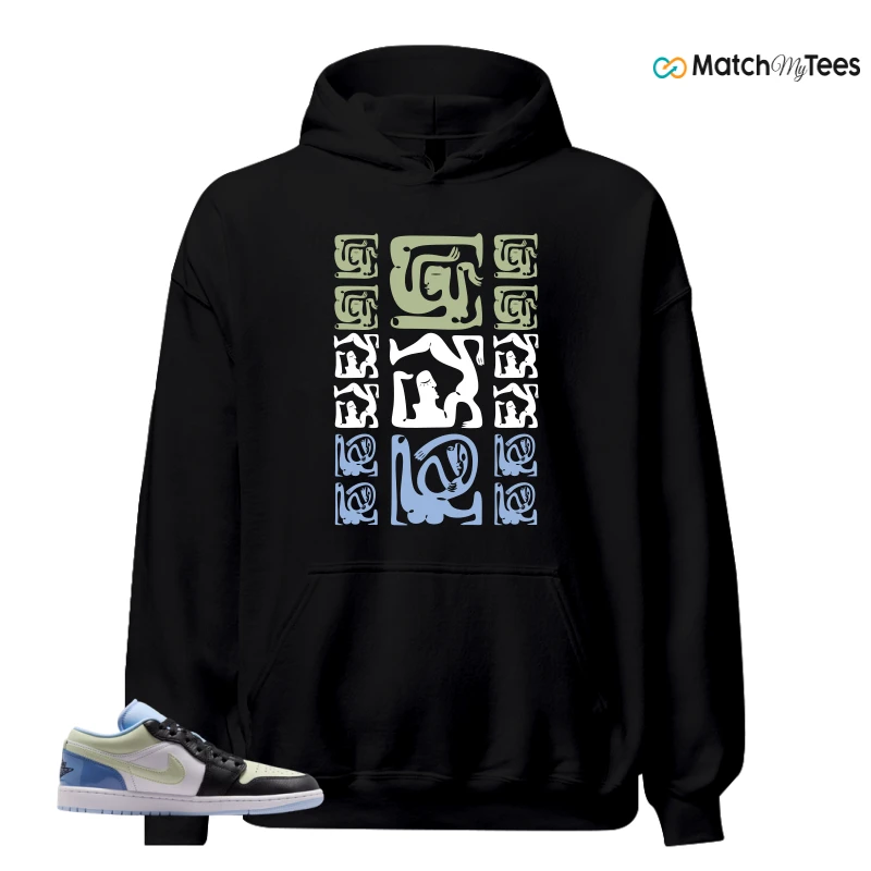 NIKE AIR JORDAN 1 LOW MISMATCHED PATENT SNEAKER Matching Tees hoodie