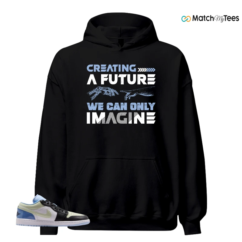 NIKE AIR JORDAN 1 LOW MISMATCHED PATENT SNEAKER Matching Tees hoodie