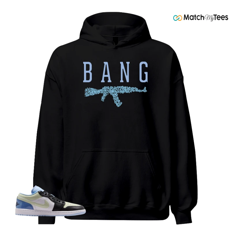 NIKE AIR JORDAN 1 LOW MISMATCHED PATENT SNEAKER Matching Tees hoodie