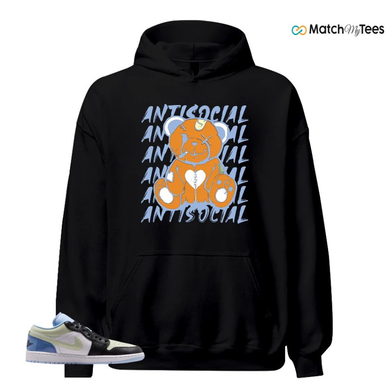 NIKE AIR JORDAN 1 LOW MISMATCHED PATENT SNEAKER Matching Tees hoodie