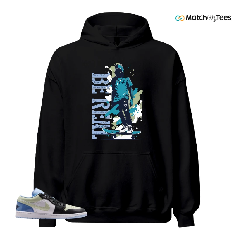 NIKE AIR JORDAN 1 LOW MISMATCHED PATENT SNEAKER Matching Tees hoodie