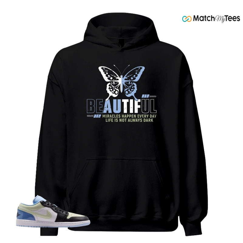 NIKE AIR JORDAN 1 LOW MISMATCHED PATENT SNEAKER Matching Tees hoodie