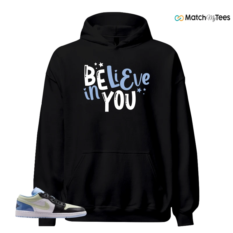 NIKE AIR JORDAN 1 LOW MISMATCHED PATENT SNEAKER Matching Tees hoodie