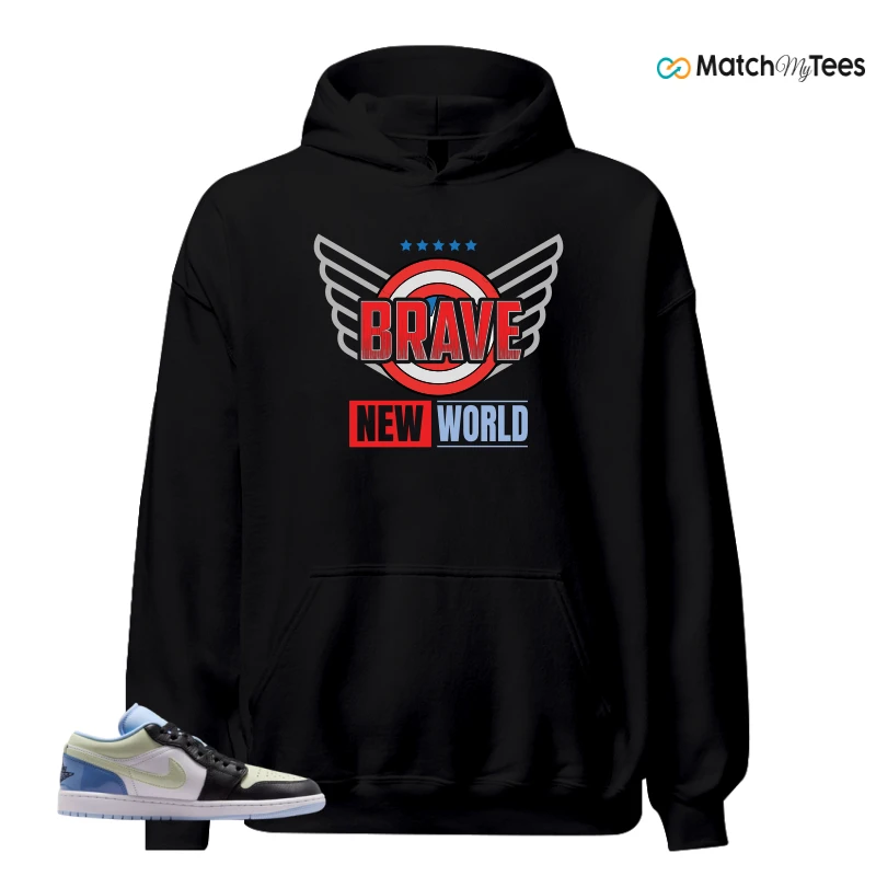 NIKE AIR JORDAN 1 LOW MISMATCHED PATENT SNEAKER Matching Tees hoodie