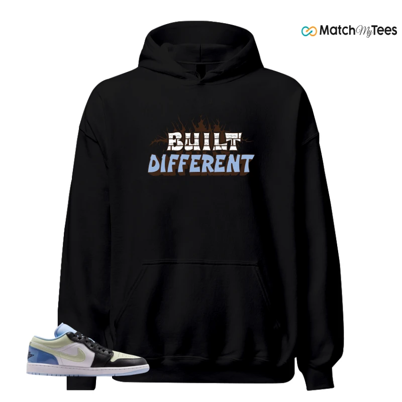 NIKE AIR JORDAN 1 LOW MISMATCHED PATENT SNEAKER Matching Tees hoodie