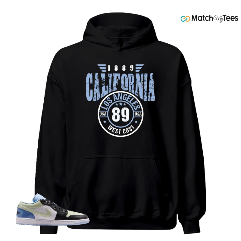 NIKE AIR JORDAN 1 LOW MISMATCHED PATENT SNEAKER Matching Tees hoodie