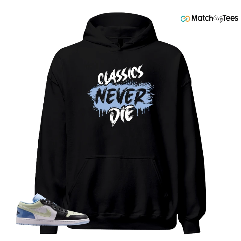 NIKE AIR JORDAN 1 LOW MISMATCHED PATENT SNEAKER Matching Tees hoodie