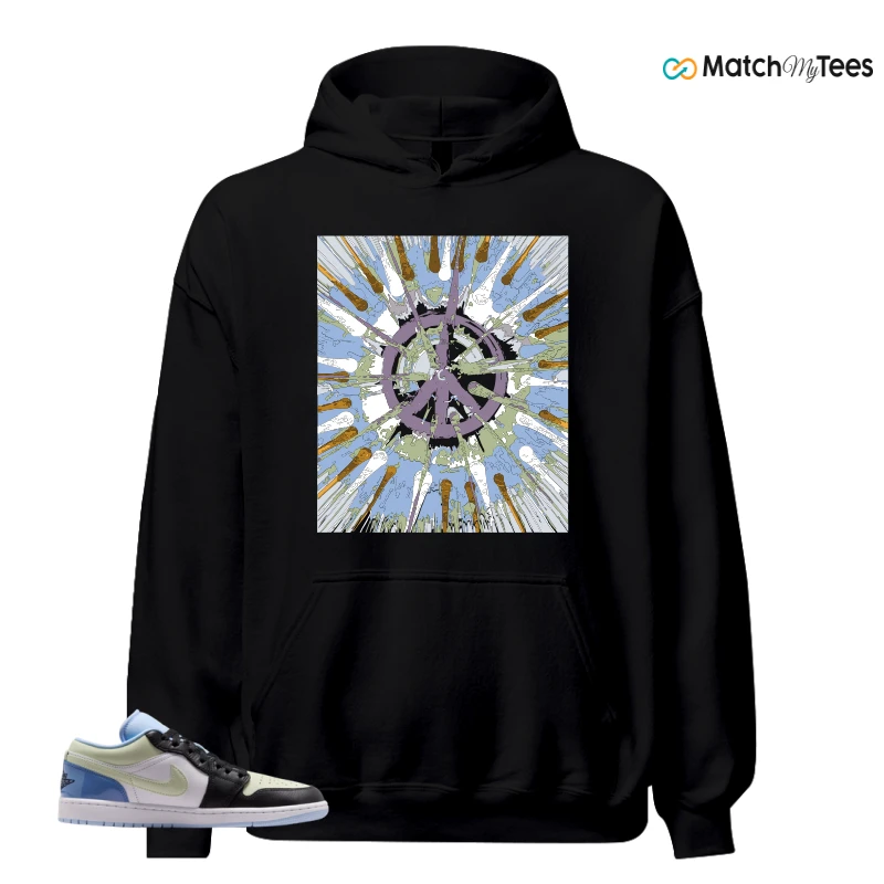 NIKE AIR JORDAN 1 LOW MISMATCHED PATENT SNEAKER Matching Tees hoodie