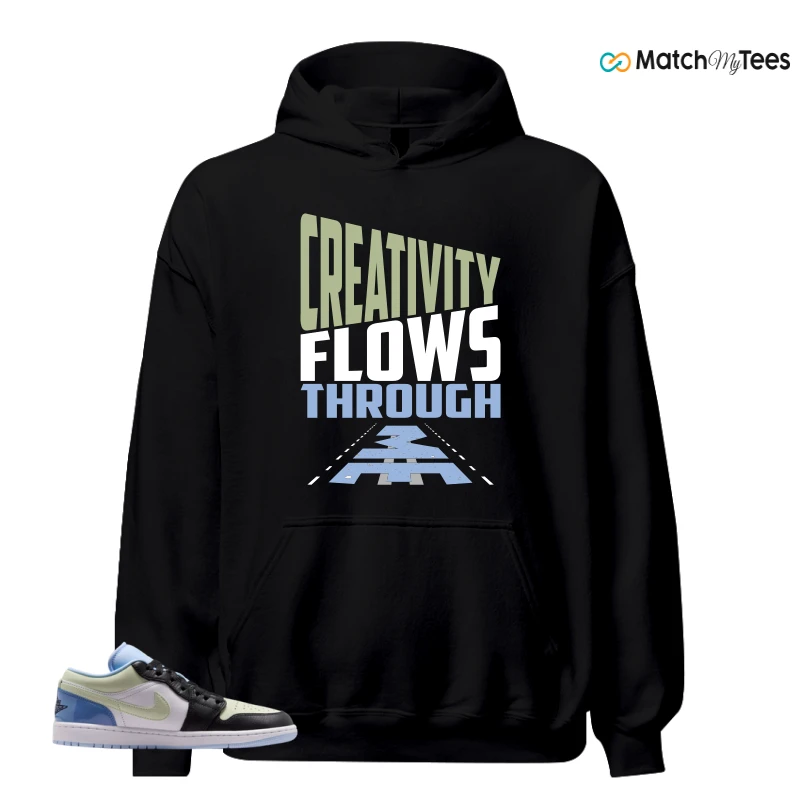 NIKE AIR JORDAN 1 LOW MISMATCHED PATENT SNEAKER Matching Tees hoodie