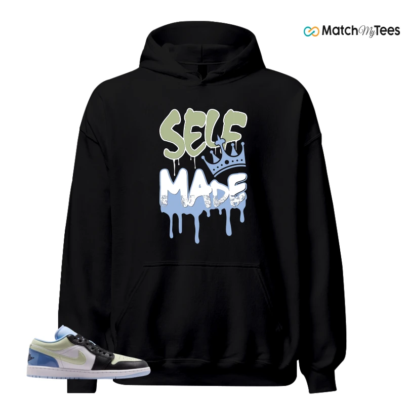 NIKE AIR JORDAN 1 LOW MISMATCHED PATENT SNEAKER Matching Tees hoodie