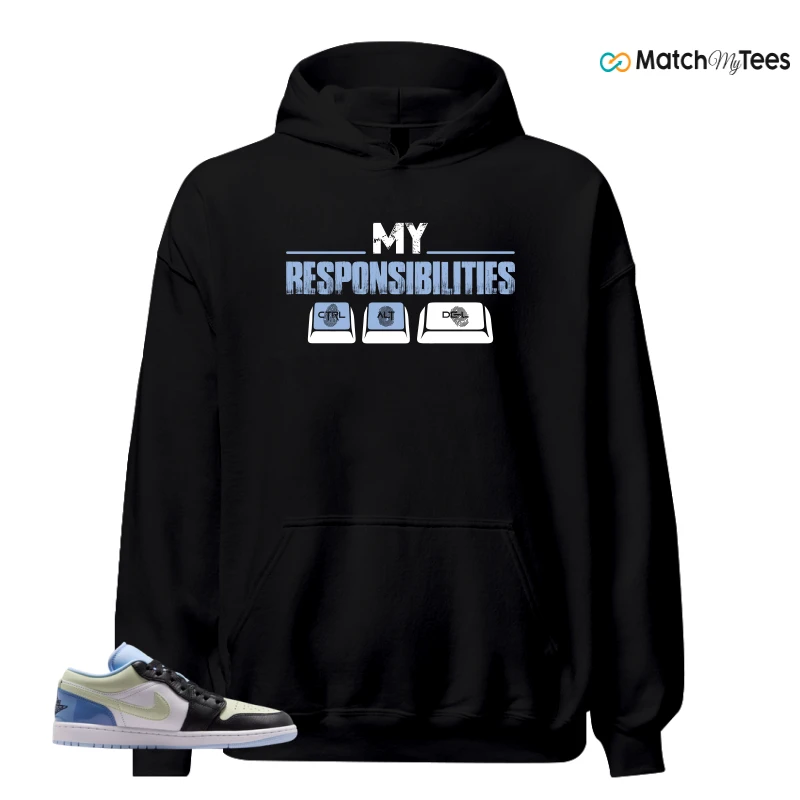 NIKE AIR JORDAN 1 LOW MISMATCHED PATENT SNEAKER Matching Tees hoodie