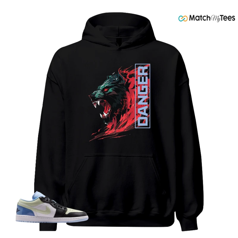 NIKE AIR JORDAN 1 LOW MISMATCHED PATENT SNEAKER Matching Tees hoodie