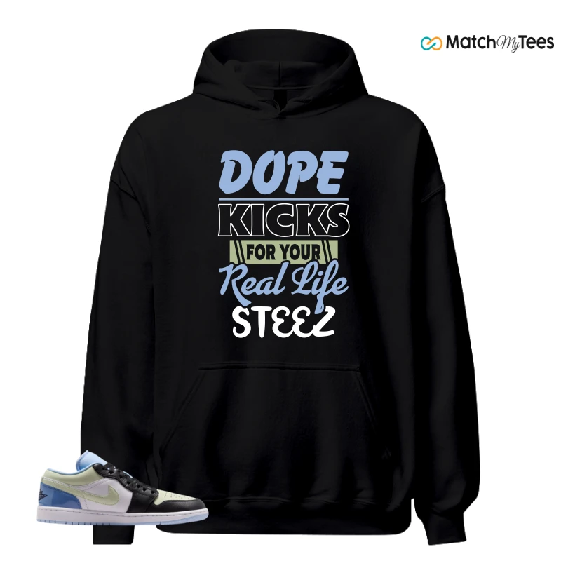 NIKE AIR JORDAN 1 LOW MISMATCHED PATENT SNEAKER Matching Tees hoodie