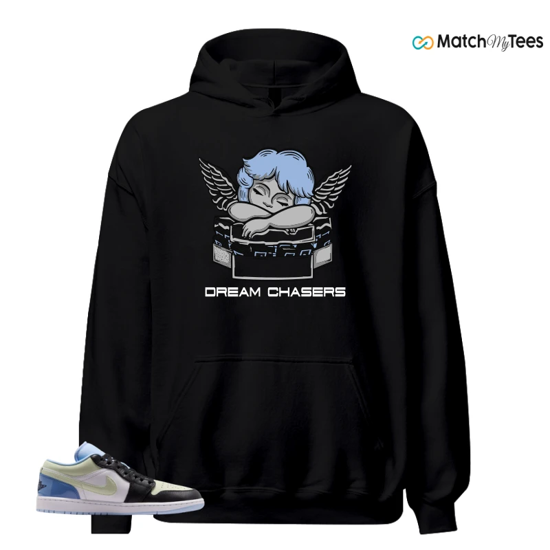 NIKE AIR JORDAN 1 LOW MISMATCHED PATENT SNEAKER Matching Tees hoodie