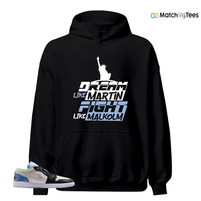 NIKE AIR JORDAN 1 LOW MISMATCHED PATENT SNEAKER Matching Tees hoodie