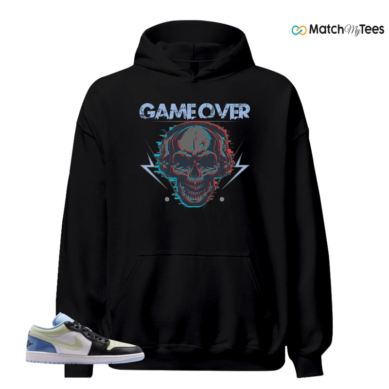 NIKE AIR JORDAN 1 LOW MISMATCHED PATENT SNEAKER Matching Tees hoodie