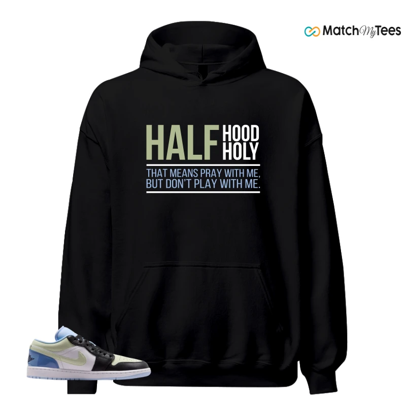 NIKE AIR JORDAN 1 LOW MISMATCHED PATENT SNEAKER Matching Tees hoodie