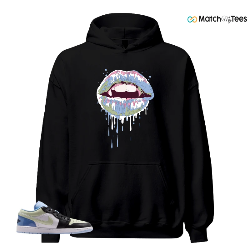NIKE AIR JORDAN 1 LOW MISMATCHED PATENT SNEAKER Matching Tees hoodie