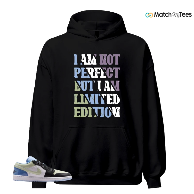 NIKE AIR JORDAN 1 LOW MISMATCHED PATENT SNEAKER Matching Tees hoodie