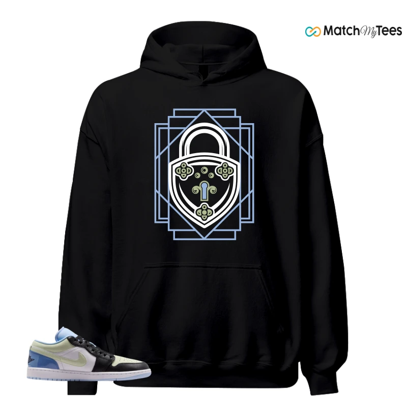 NIKE AIR JORDAN 1 LOW MISMATCHED PATENT SNEAKER Matching Tees hoodie