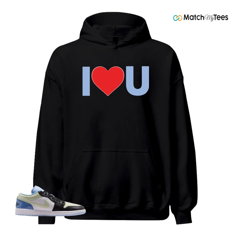 NIKE AIR JORDAN 1 LOW MISMATCHED PATENT SNEAKER Matching Tees hoodie