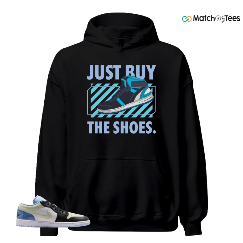NIKE AIR JORDAN 1 LOW MISMATCHED PATENT SNEAKER Matching Tees hoodie