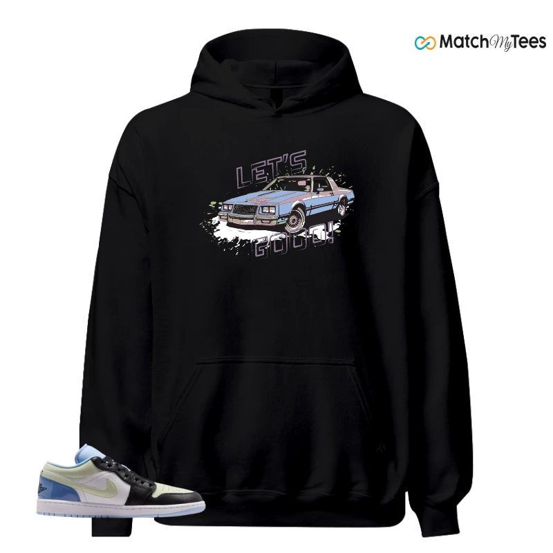 NIKE AIR JORDAN 1 LOW MISMATCHED PATENT SNEAKER Matching Tees hoodie