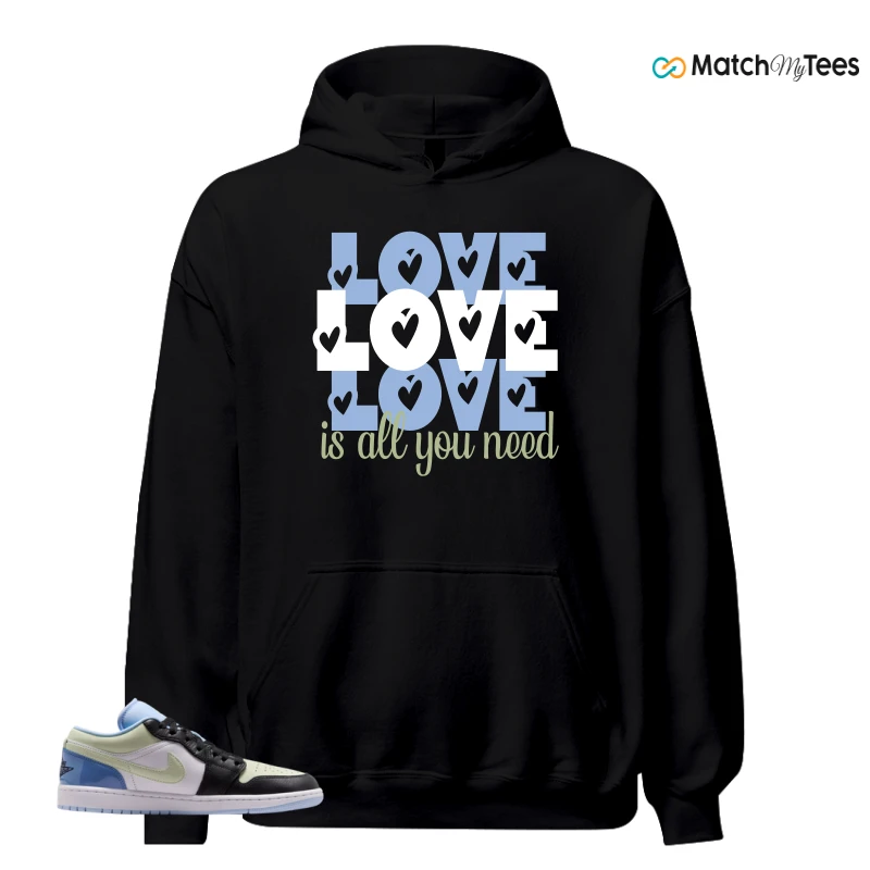NIKE AIR JORDAN 1 LOW MISMATCHED PATENT SNEAKER Matching Tees hoodie