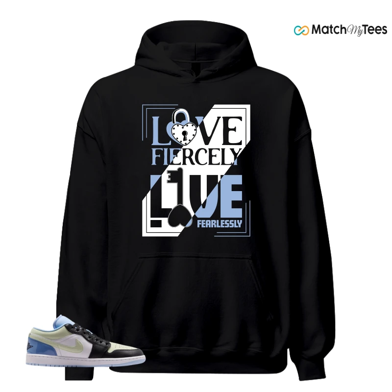NIKE AIR JORDAN 1 LOW MISMATCHED PATENT SNEAKER Matching Tees hoodie