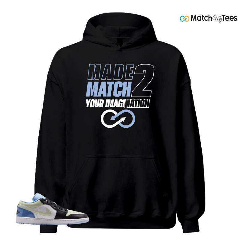 NIKE AIR JORDAN 1 LOW MISMATCHED PATENT SNEAKER Matching Tees hoodie